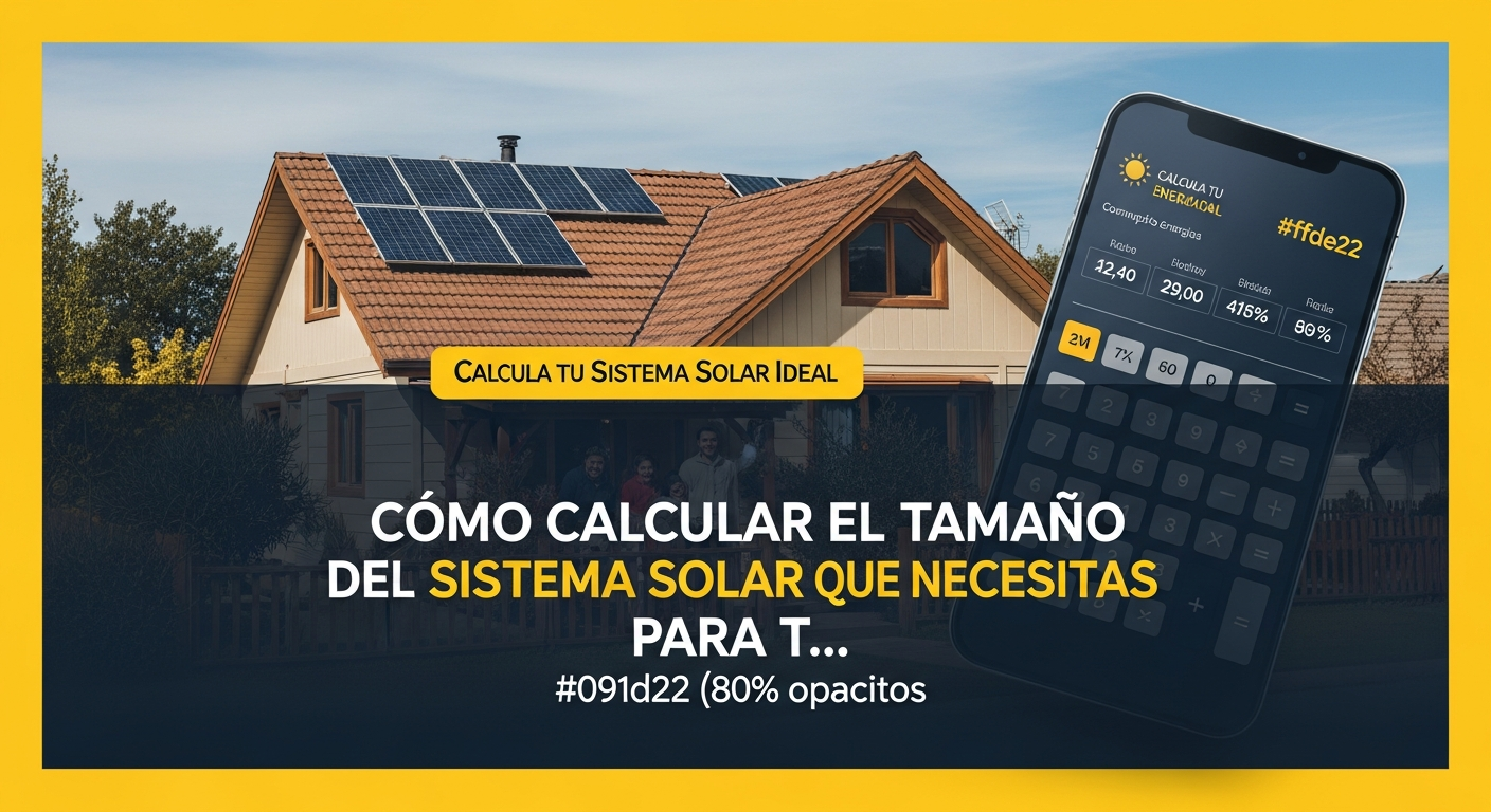 calcular tamaño sistema solar casa chile
