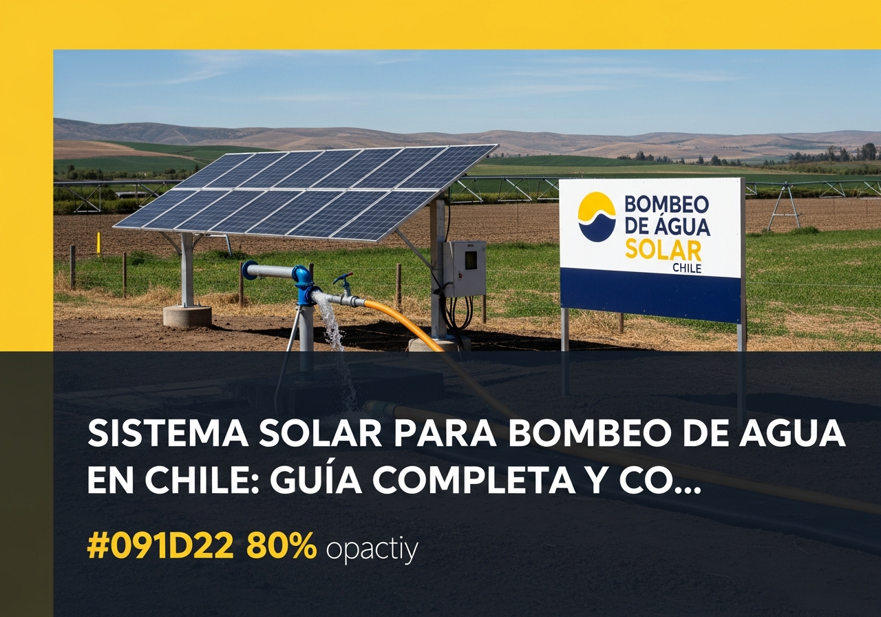 sistema solar bombeo agua chile