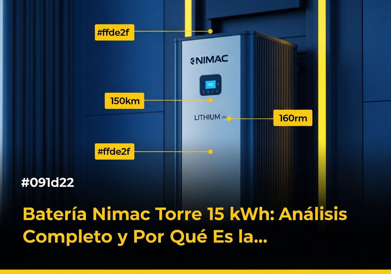 bateria nimac torre 15kwh solar chile