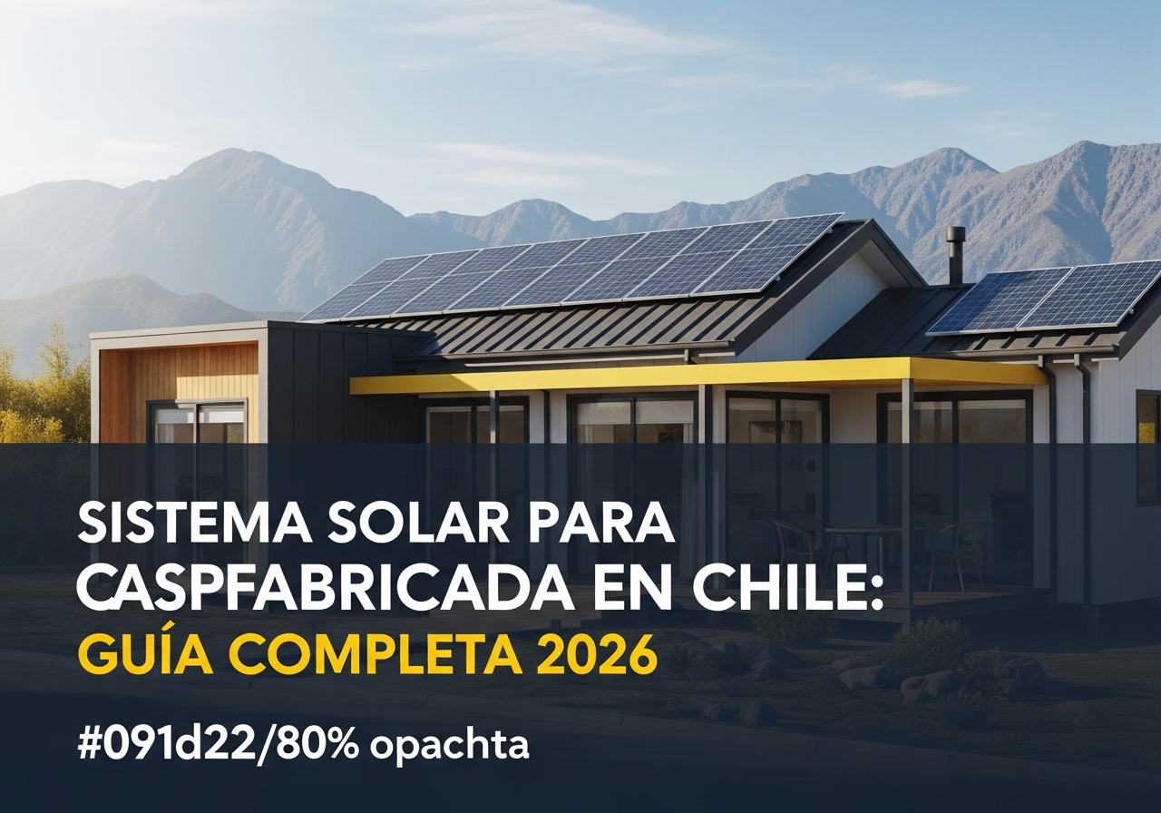 sistema solar casa prefabricada chile
