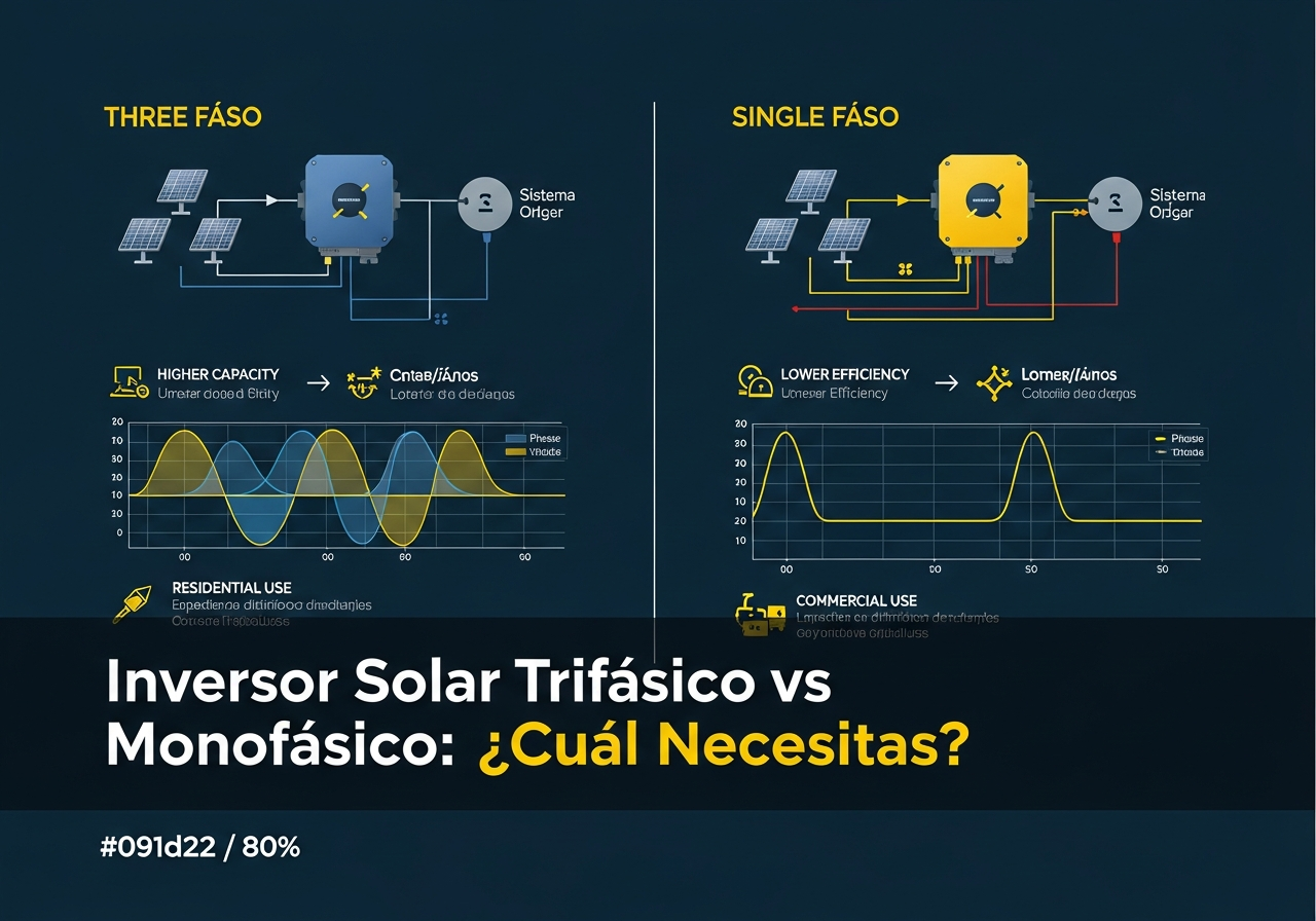 inversor solar trifasico vs monofasico chile