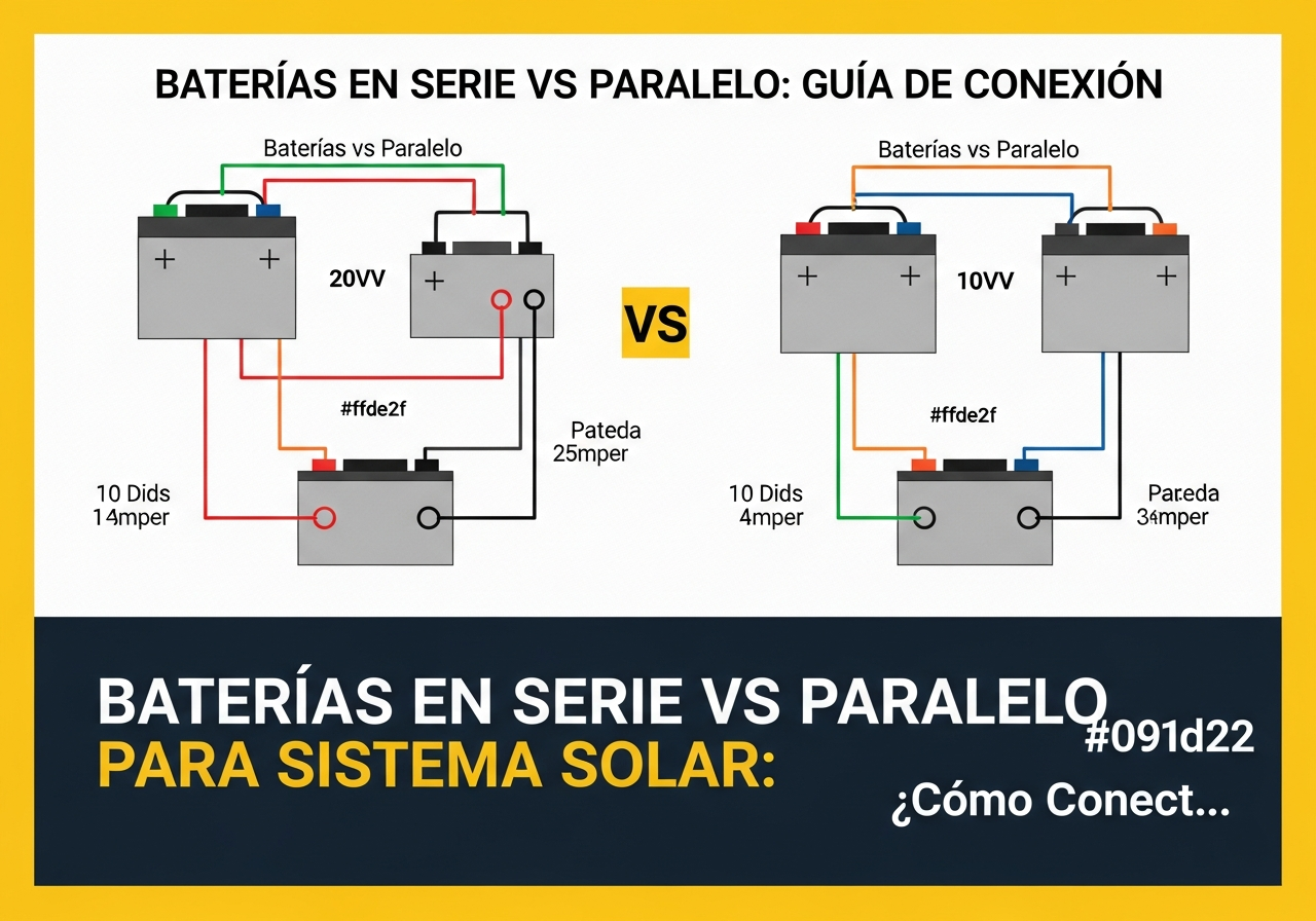 baterias serie paralelo sistema solar como conectar
