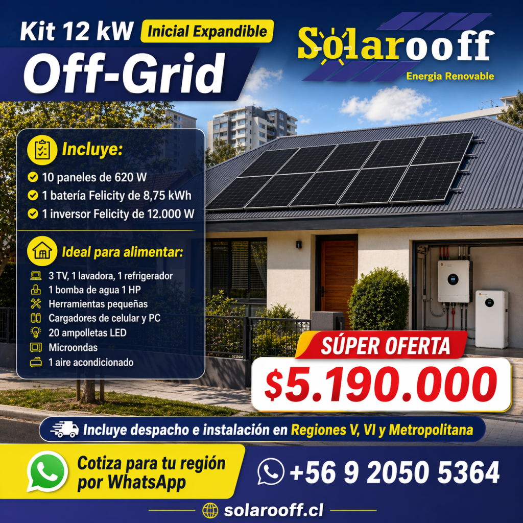 kit solar 12 kw expandible