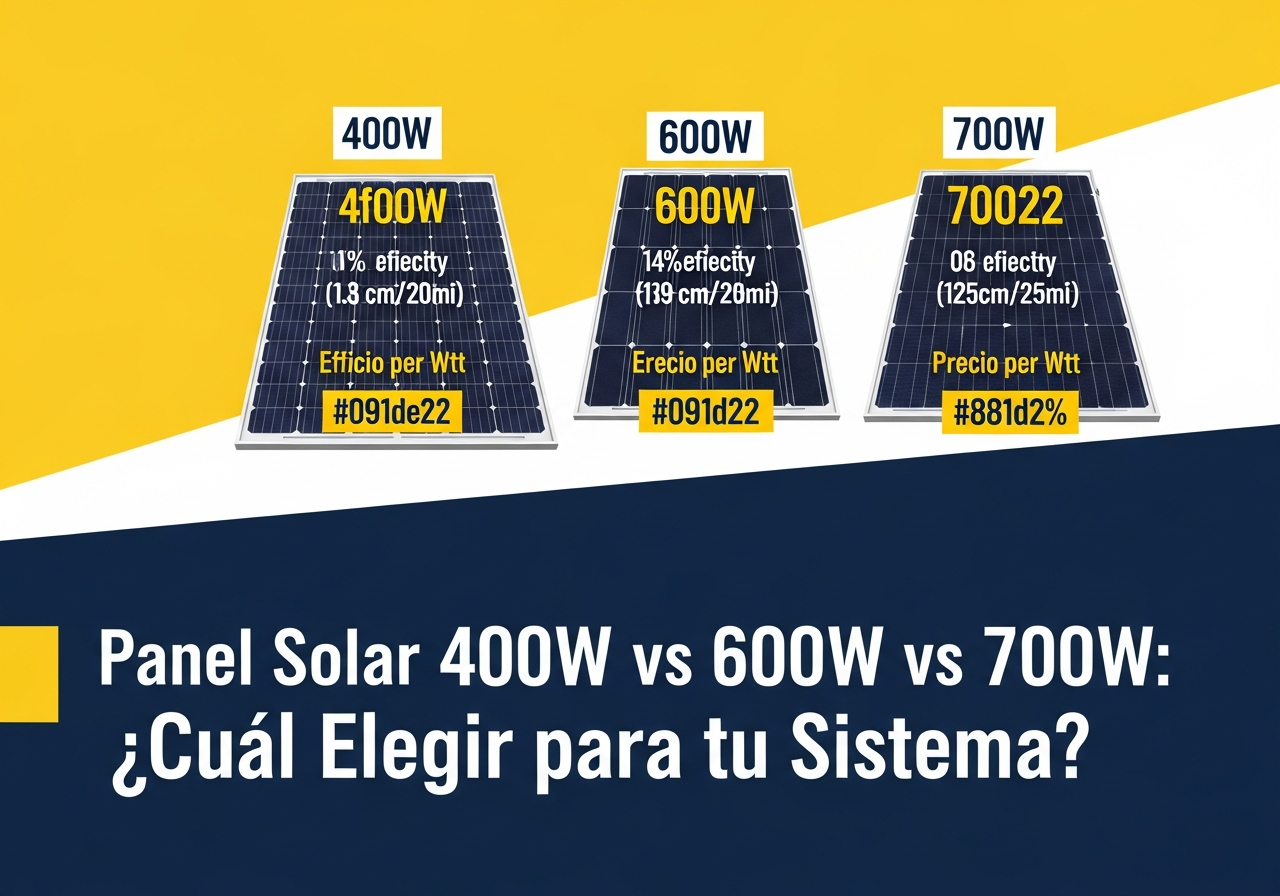 panel solar 400w 600w 700w cual elegir chile