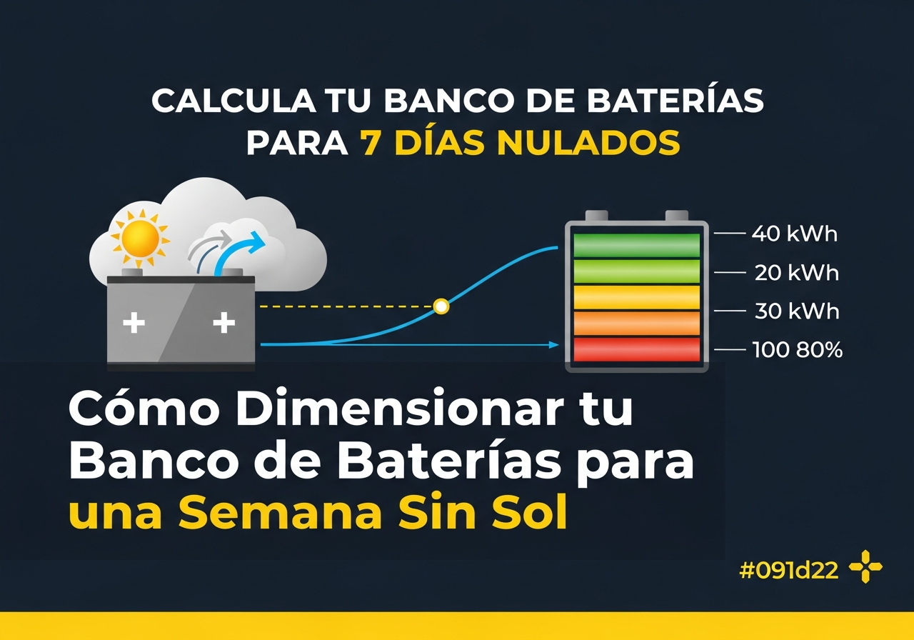 dimensionar banco baterias solar semana nublada chile