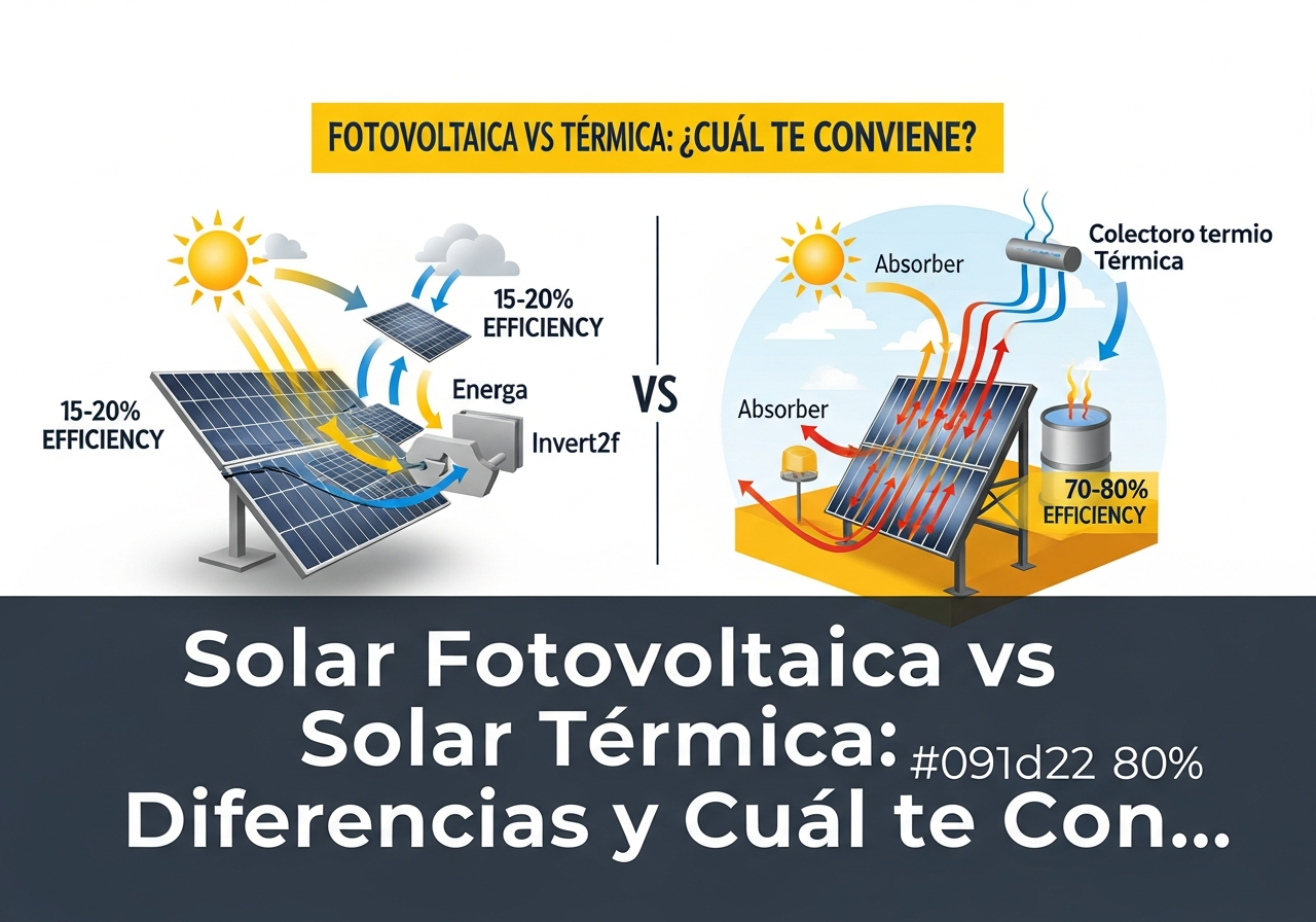 solar fotovoltaica vs solar termica diferencias chile