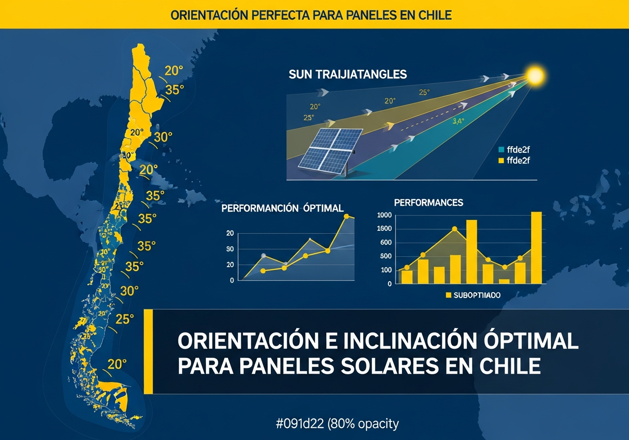 orientacion inclinacion paneles solares chile optima