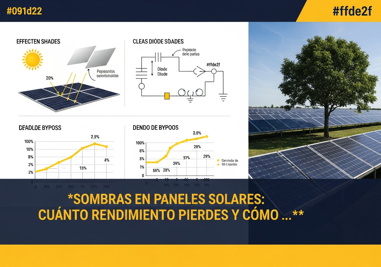 sombras paneles solares perdida rendimiento como evitar