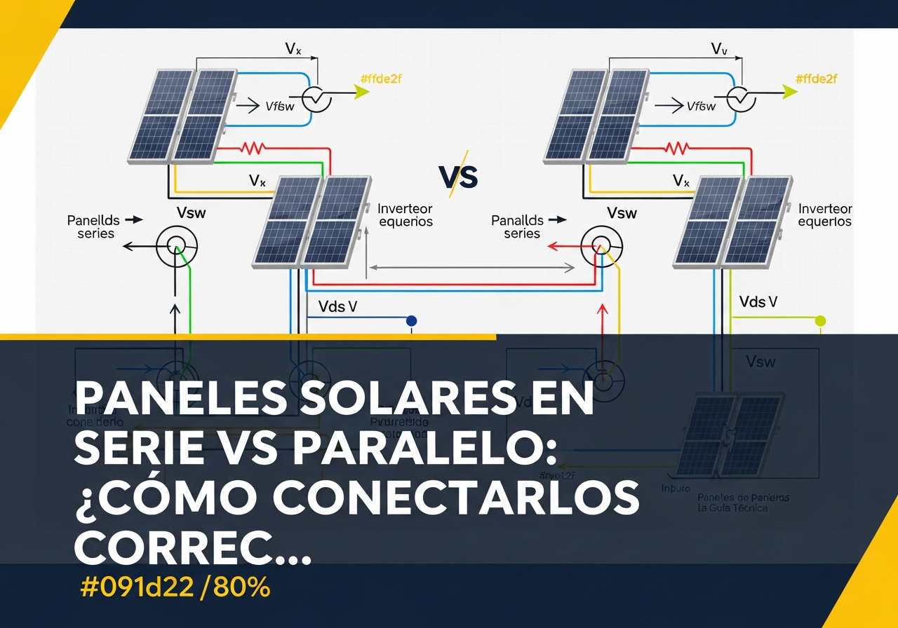 paneles solares serie paralelo como conectar diferencias