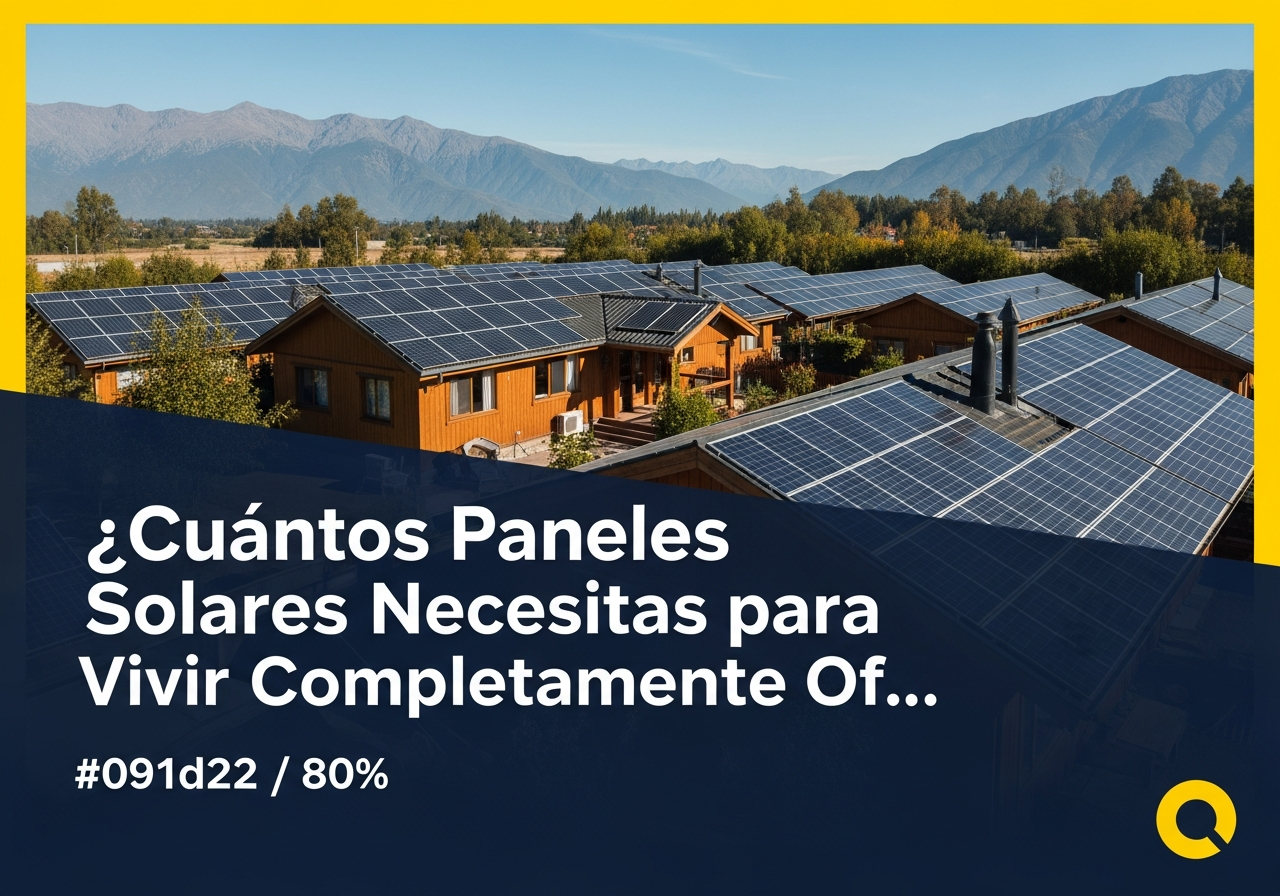 cuantos paneles solares vivir off-grid chile